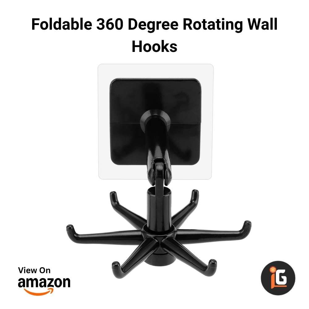Foldable 360 Degree Rotating Wall Hooks